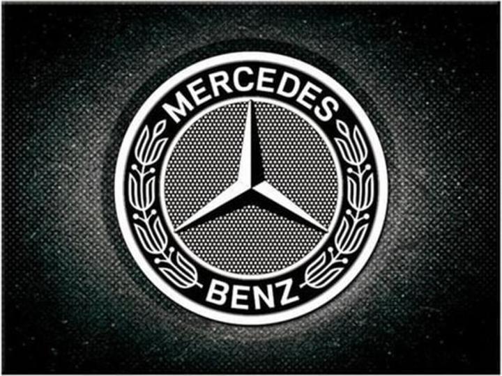 Produktbild Nostalgic-Art Merchandising Haftmagnet Mercedes Benz Logo 1 Stück, Grau/Schwarz/Weiss (1x)