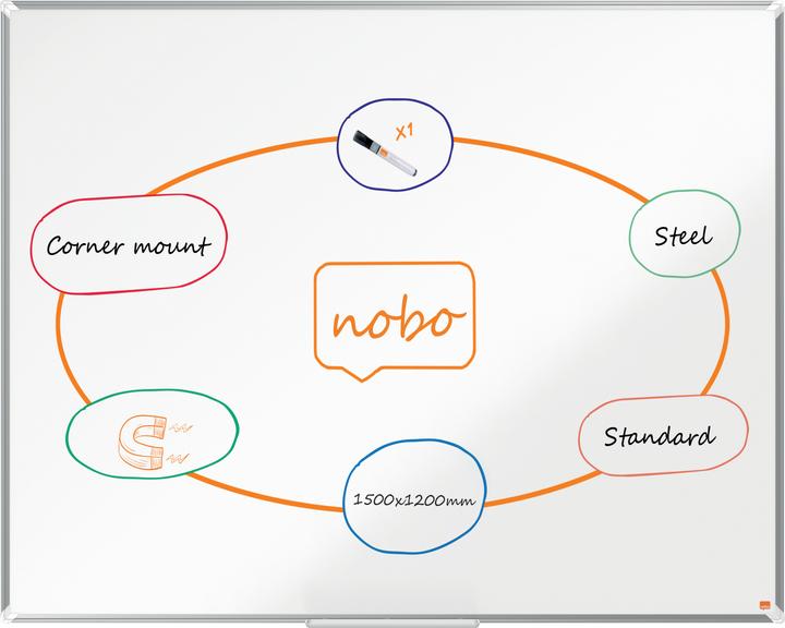 Immagine prodotto Nobo Lavagna Premium Plus 1915159 acciaio, 120x150cm (150 x 120 cm)