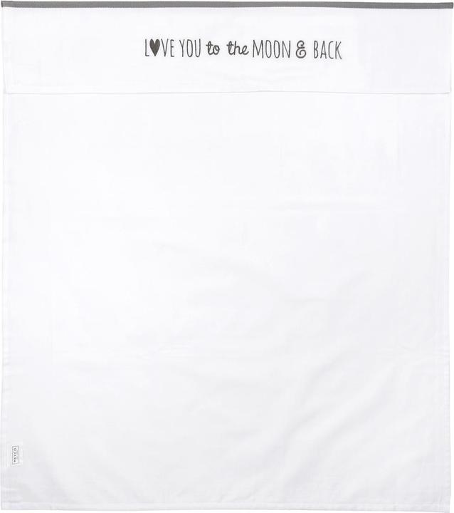 Actual product image Meyco Bed sheet Love you to the moon & back grey