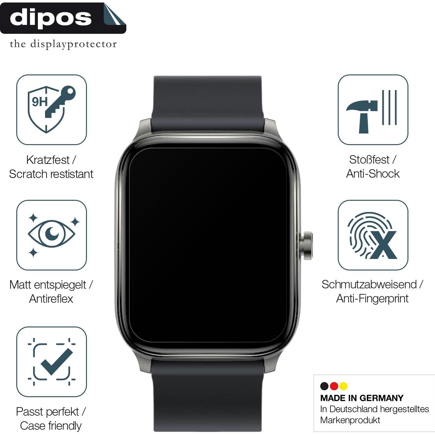 Dipos Displayschutz Anti-Shock, Smartwatch Schutzfolie, Transparent