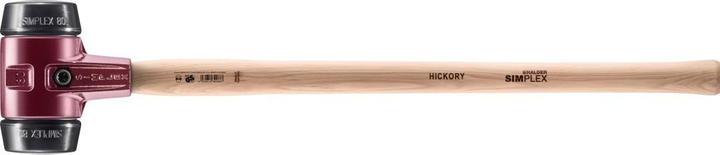 Immagine prodotto Halder Mazza SIMPLEX Testa Ø 80 mm Lunghezza 800 mm Composizione in gomma, nero Hickory (3270 g)