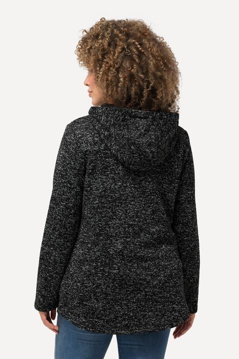 Produktbild Ulla Popken Strickfleece-Jacke, Kapuze, Reissverschlusstaschen (60)