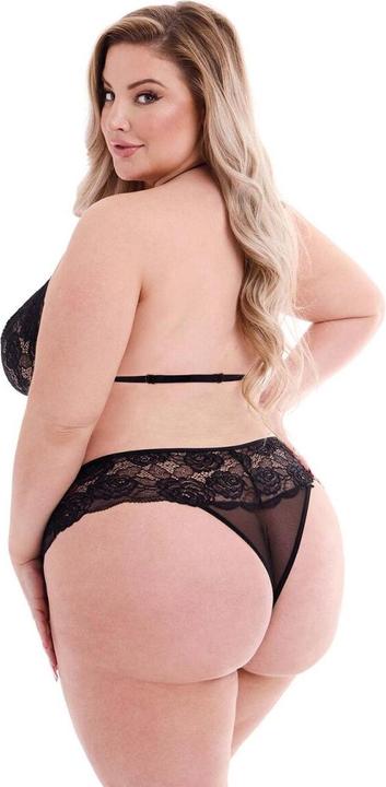 Produktbild Baci XGEN 2Pc Eco Bra & Panty Set - Elegant Black Lace Bra and Panty Set - Size Q (UK Size 14-20) (14, 15, 16, 17, 18, 19, 20)