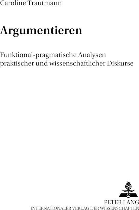 Produktbild Argumentieren (Deutsch, Caroline Trautmann, 2004)
