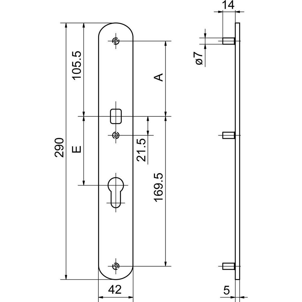 Thumbnail - Glutz, Türgriff + Fenstergriff, Aussentürschilder für Türknöpfe (Türschild)