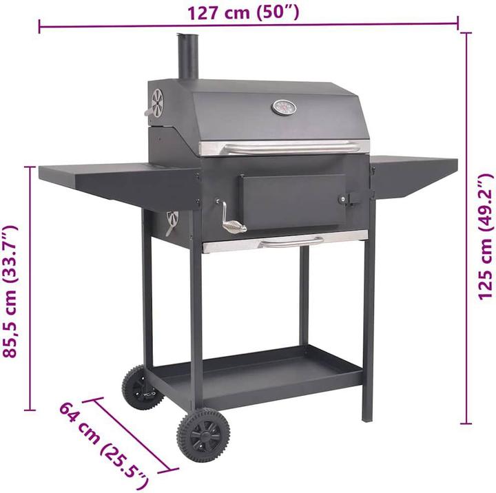 Produktbild vidaXL Wagengrill (40 cm)