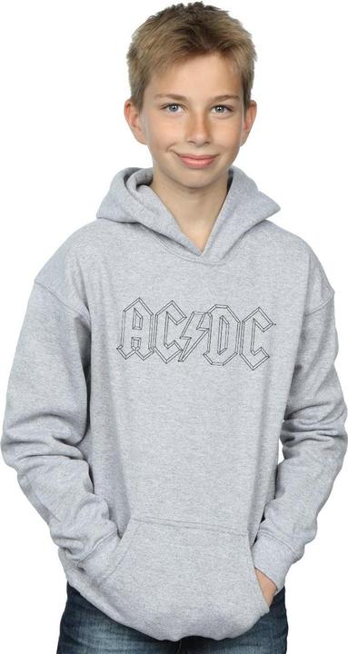 Immagine prodotto AC/DC Black Outline Logo Felpa con Cappuccio Ragazzi (128)
