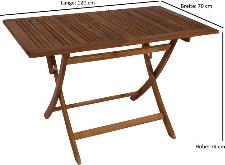 Degamo MARACANA folding table (120 x 70 x 74 cm)