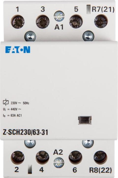 Immagine prodotto Eaton MOE Z-SCH230/63-31 Contattore di installazione 230VAC/63A/3S+1O
