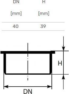 Actual product image Magnaplast Plug Internal D40 White Pp (Closing cap)