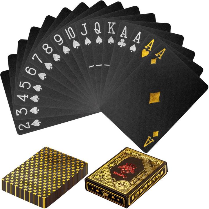 Produktbild Games Planet Pokerkarten Kartendeck Schwarz/Gold