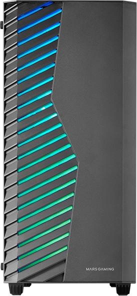 Produktbild Mars Gaming Boitier Moyen Tour Atx Mc-Volt RGB Avec Panneau Vitré (Noir) (Mini-ITX, ATX, mATX)