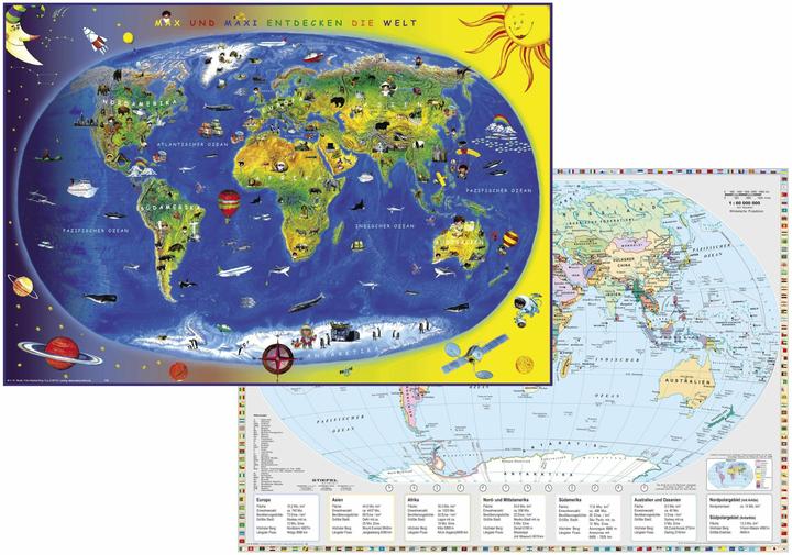 Actual product image Children's world map/states.earth.write.colour