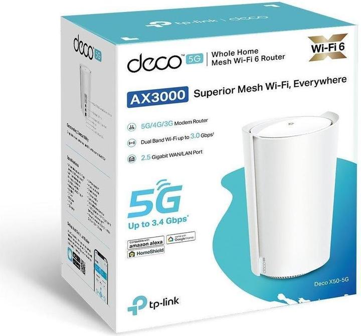 Image du produit TP-Link Deco X50-5G Wi-Fi 6 Mesh Router AX3000 (1-pack)