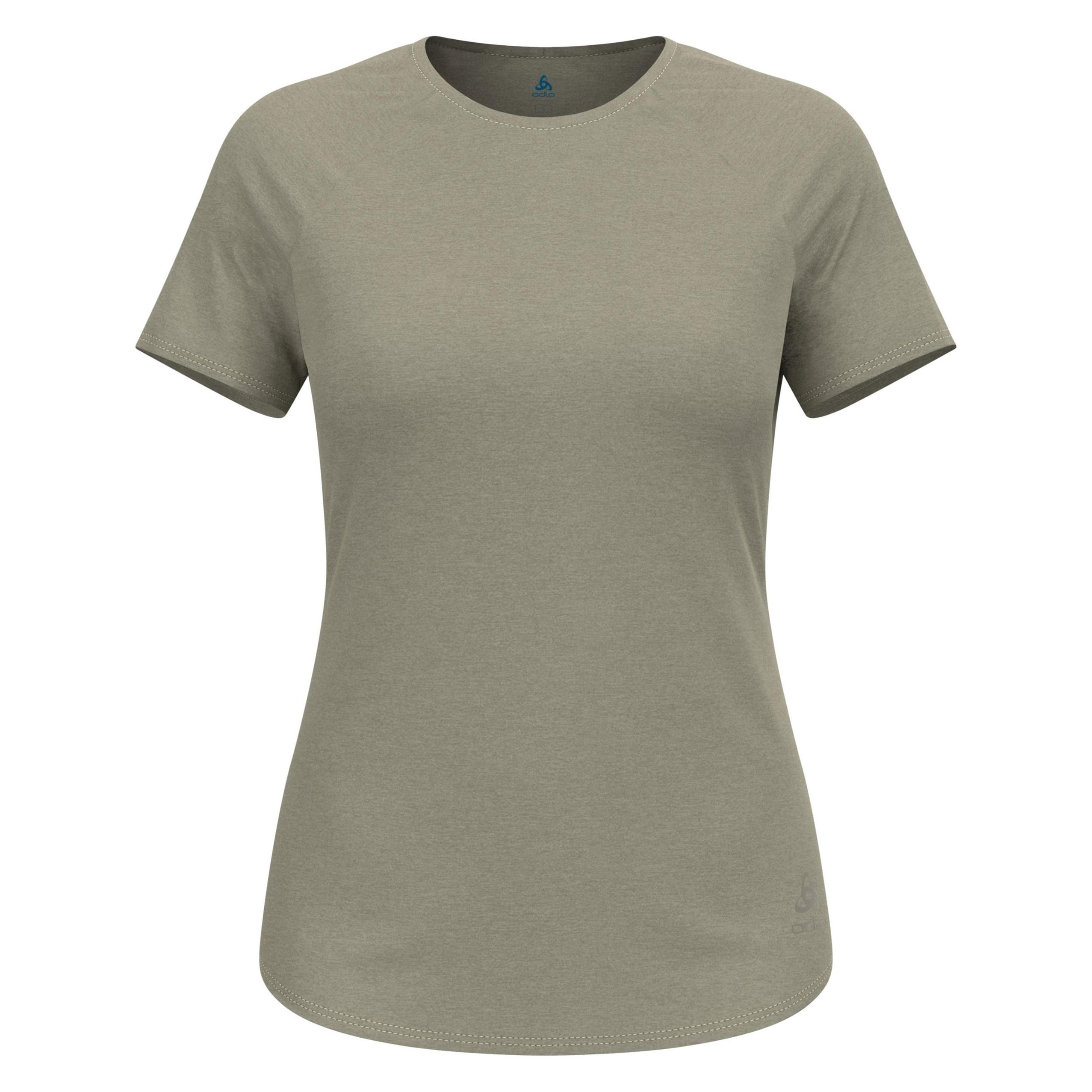 Odlo, Unisex, Functioneel Overhemd, Women's T-Shirt Crew Neck S/S Essential 365 (L), Bruin, Grijs, Groen, L