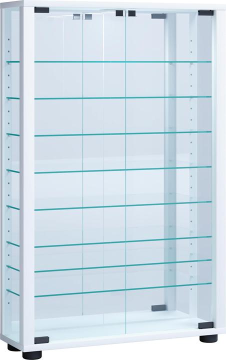Produktbild VCM Sammelvitrine Standvitrine Glasvitrine Glasregal Vitrine Glas Schaukasten "Lumo Mini Spiegel" (59 x 18 x 91 cm)