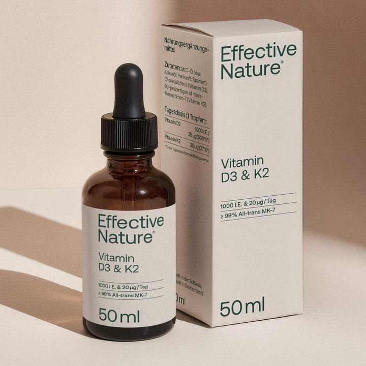 Actual product image Effective Nature Vitamin D3 K2 Oil (1 pcs., Oil)
