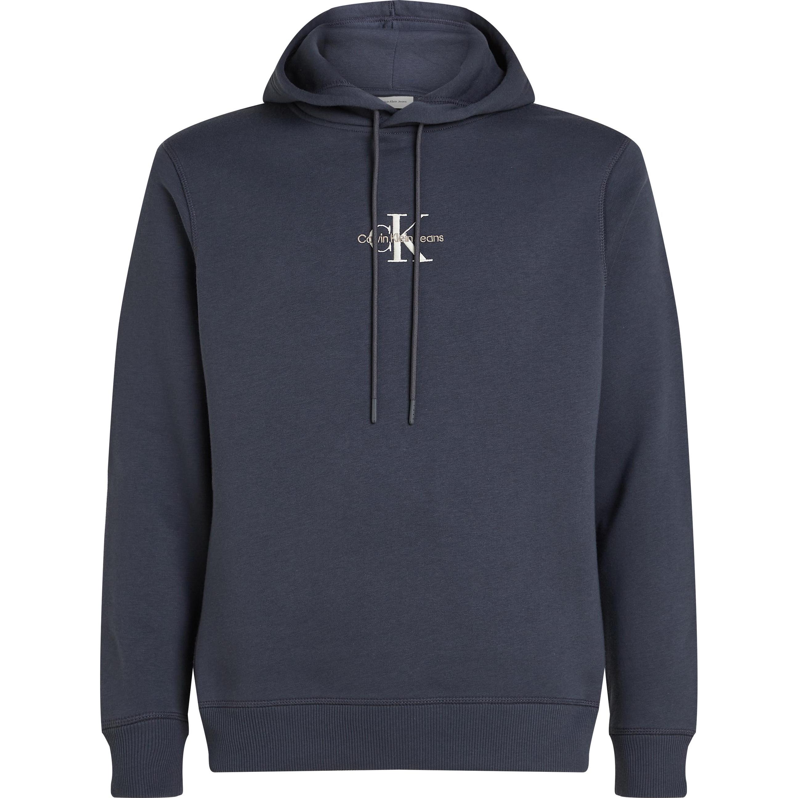 Calvin Klein Jeans, Uomini, Felpa + Maglione, Monologo Hoodie, Nero, (XXL)