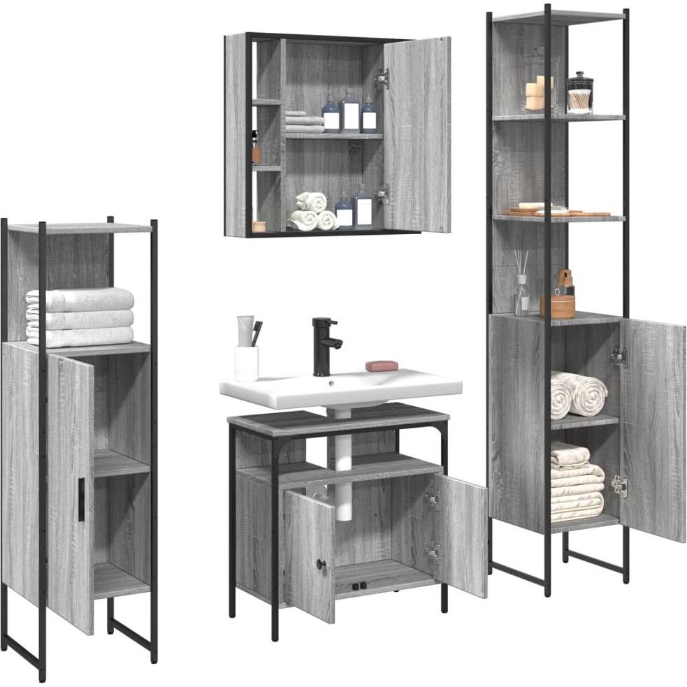VidaXL, Badmöbelset, 4-tlg. Badmöbel-Set