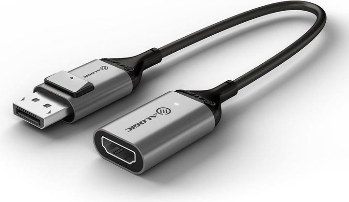 Actual product image Alogic ULDPHDA-SGR Video Cable Adapter 0.2m DisplayPort HDMI Black (0.20 m, DisplayPort, 2.0)