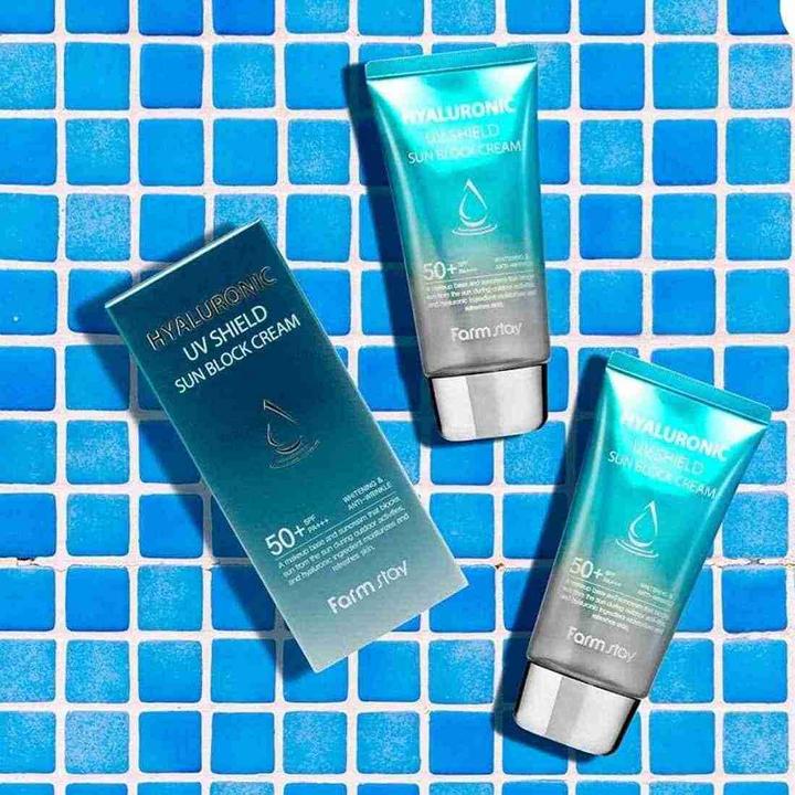Actual product image Farm Stay Hyaluronic UV Shield Sun Block (Suntan cream, SPF 50+, 70 ml, 70 g)