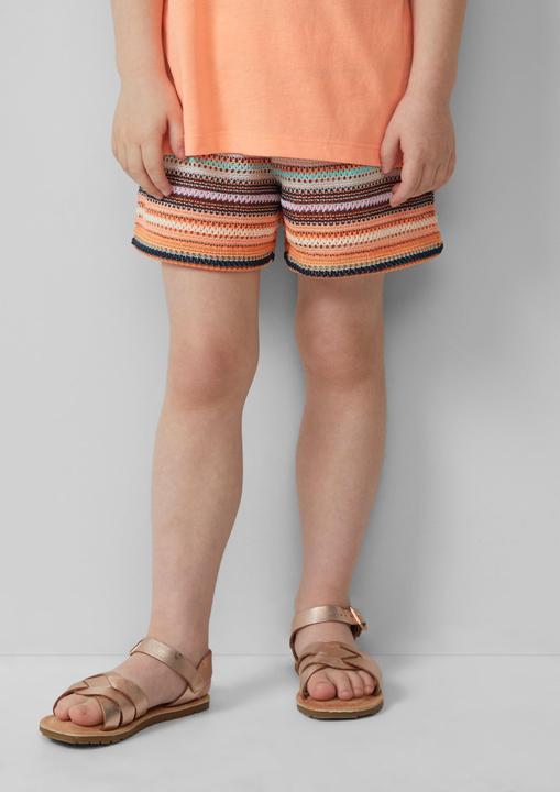 Actual product image S.Oliver Leggins Wide-Leg-Shorts mit gestrickten Streifen und Jerseyfutter (128)