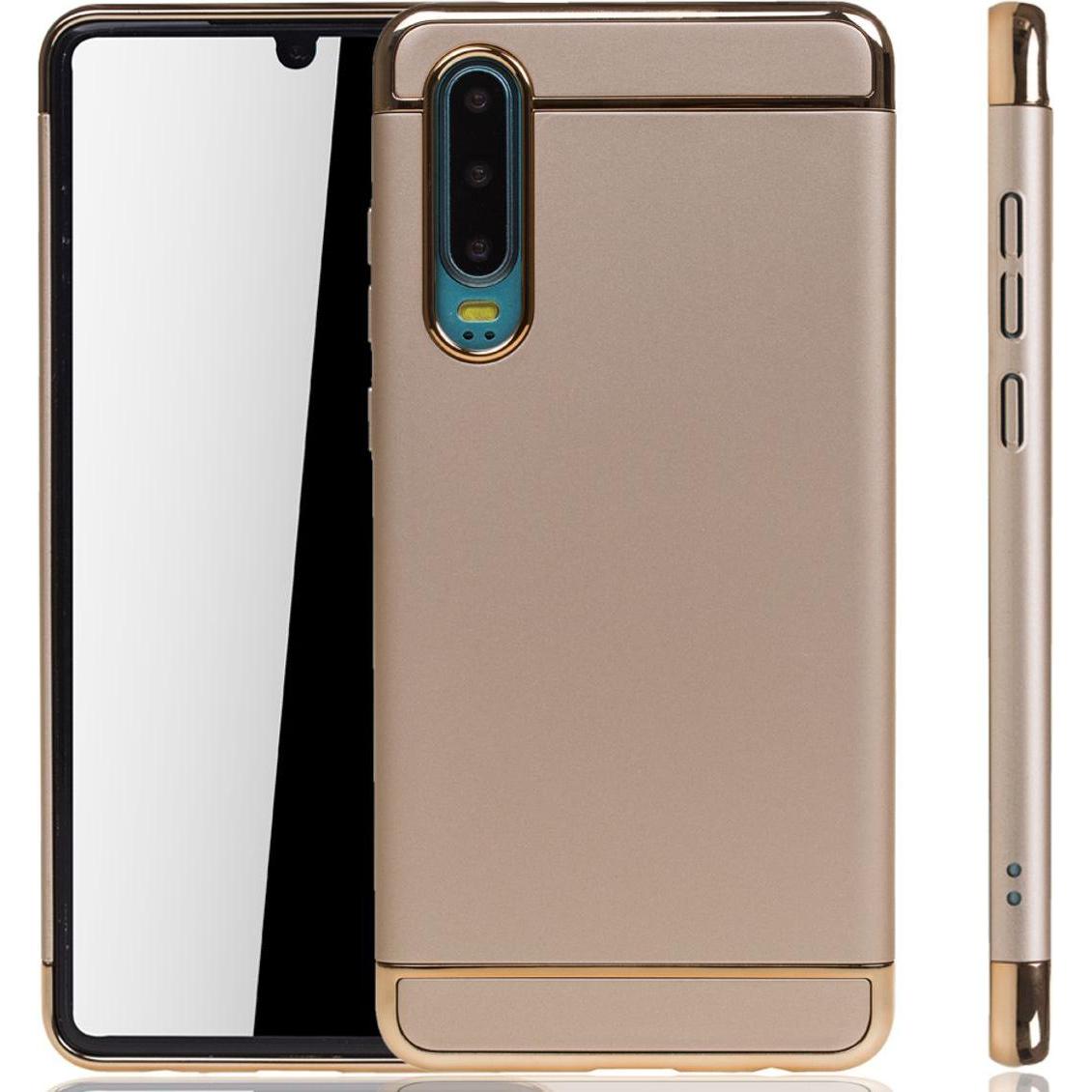 König Design Huawei P30 Hülle Case Handy Cover Schutz Tasche Schutzhülle Bumper Etuis Gold (Huawei P30), Smartphone Hüll...