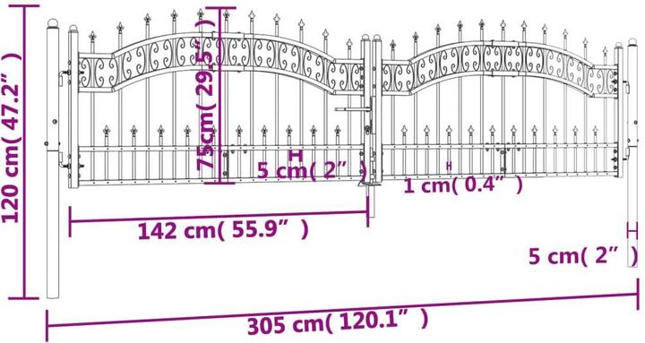 Produktbild vidaXL Zauntor