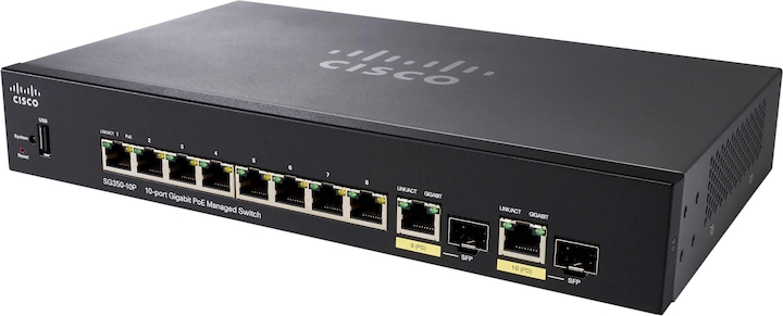 Produktbild Cisco SG350-10MP: 10 Port Managed Switch (10 Ports)