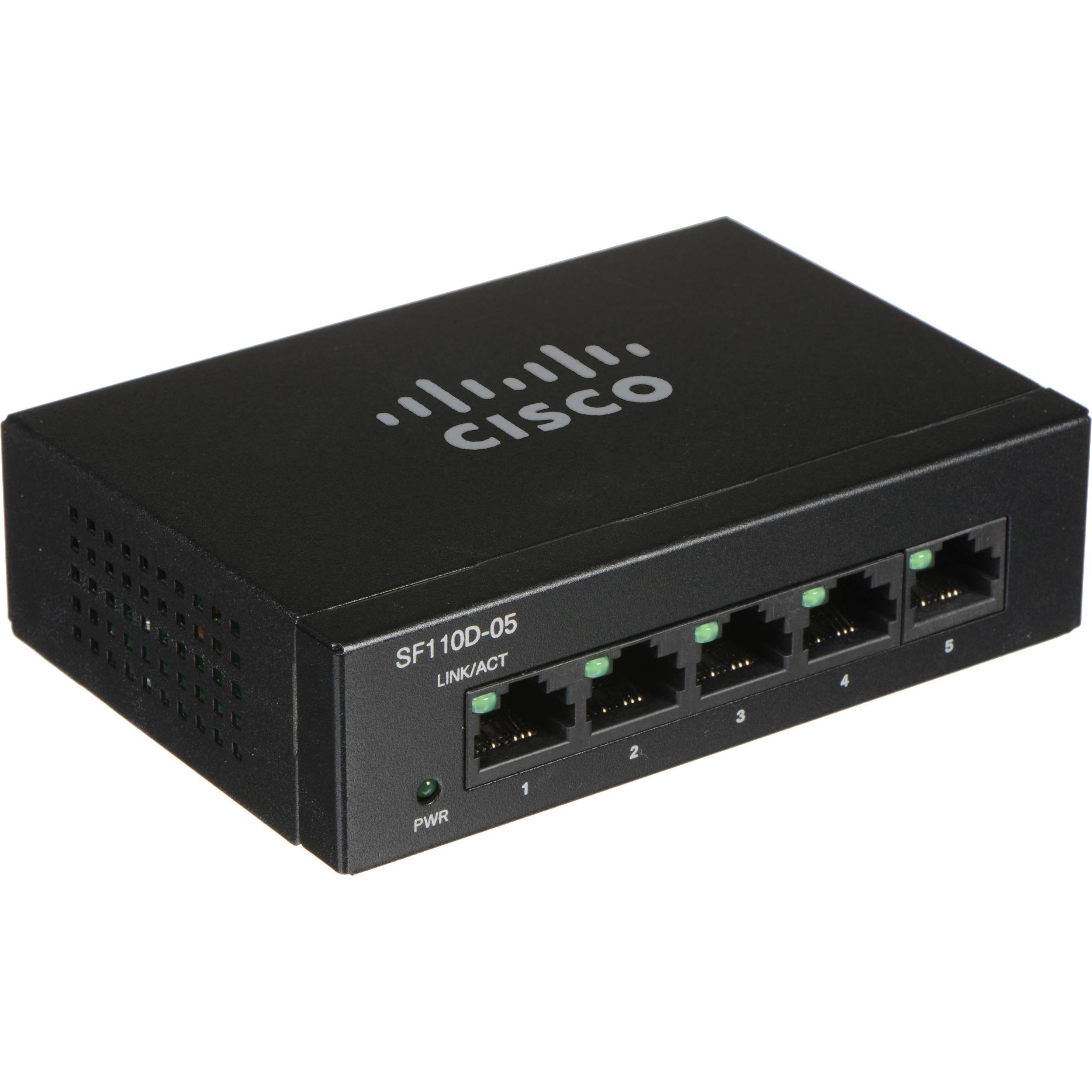 Cisco Sf110d-05 (5 Ports), Netzwerk Switch, Schwarz