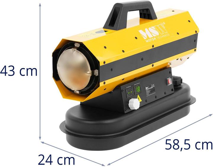 Produktbild MSW Diesel Heizkanone Ölheizgebläse Ölheizer Ölheizkanone Bauheizer 20 kW 210 m²