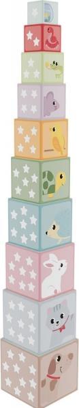Actual product image Ulysse Couleurs d'Enfance Nesting cube with 10 blocks to stack and play with