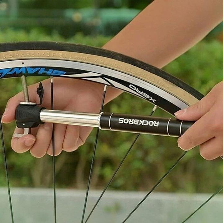 Actual product image Rockbros JG-1040B bicycle pump small - black