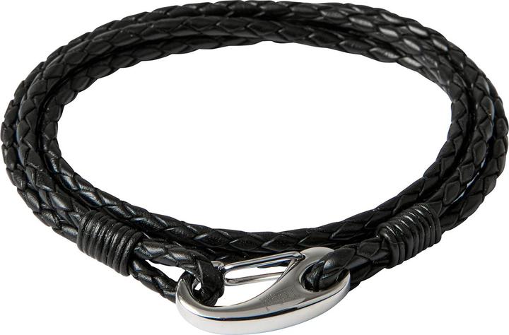 Joe Browns Leather Wrap Fish Hook Bracelet (12.50 cm, Leder und Edelstahl)
