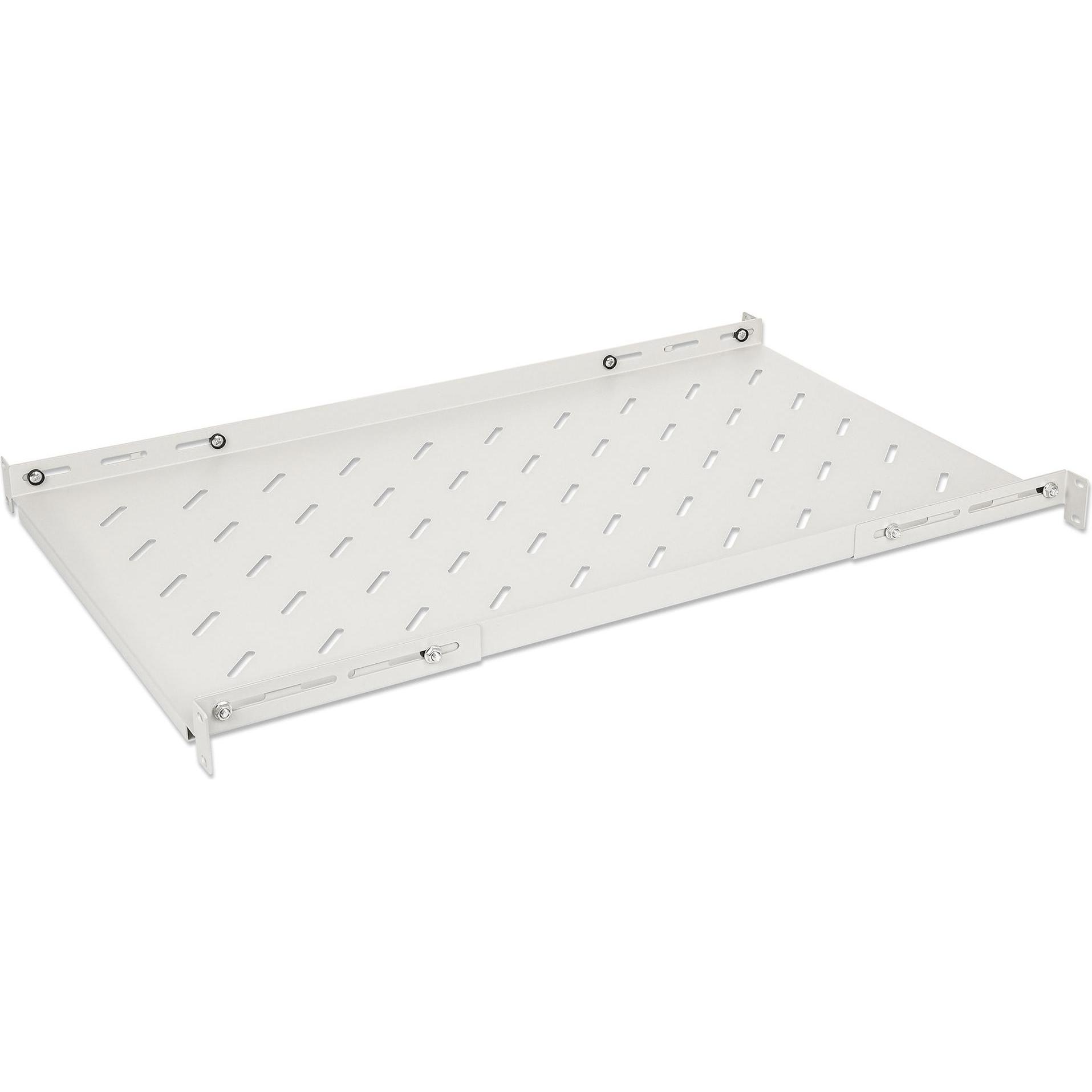 Intellinet 19" Fachboden variable Schienen 750mm tief grau, Serverschrank Zubehör, Grau