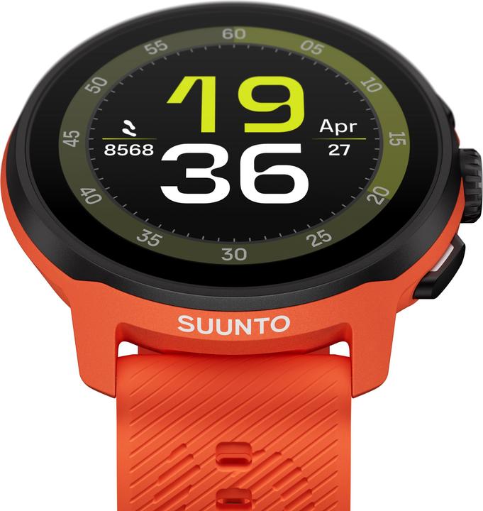 Image du produit Suunto Run Sports Watch, 46 mm, Coral Orange silicone band (46 mm)