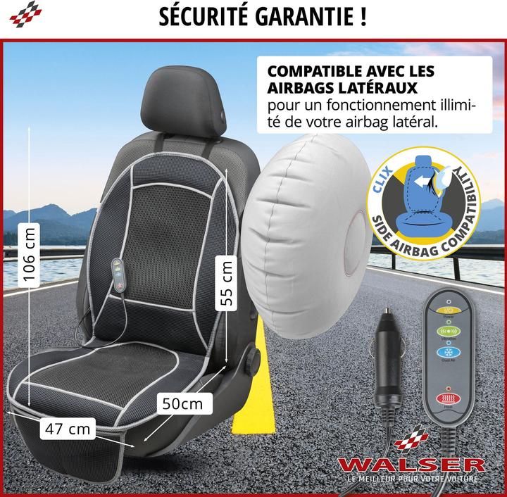 Produktbild Walser Autositz Heizkissen Cool Heat mit Heiz-/Kühlfunktion und Massagefunktion