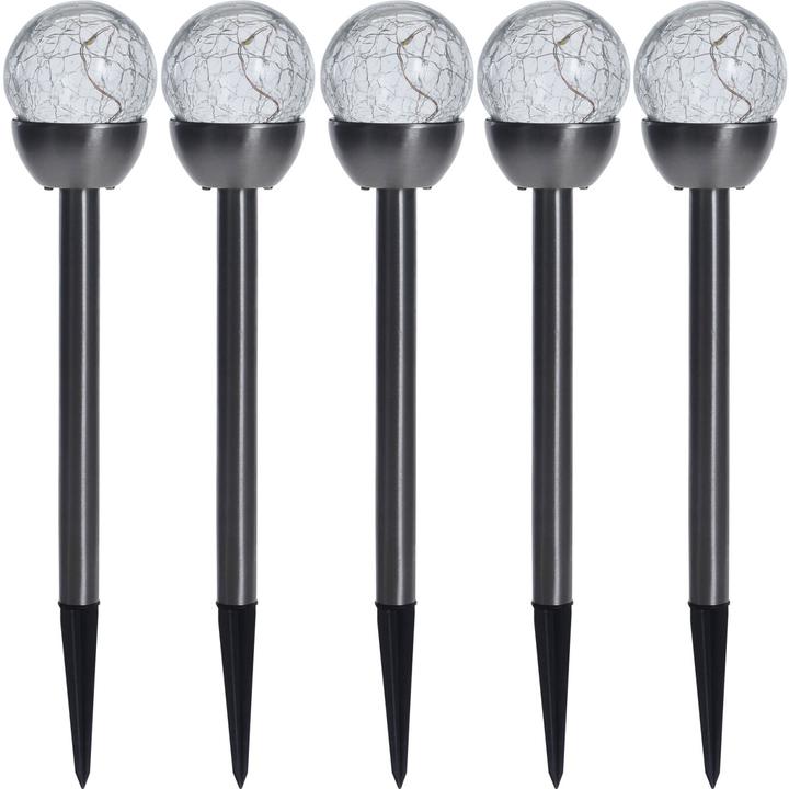 Image du produit ProGarden Lampe sphérique solaire pour le jardin, 5 pièces, 36 x 6 cm