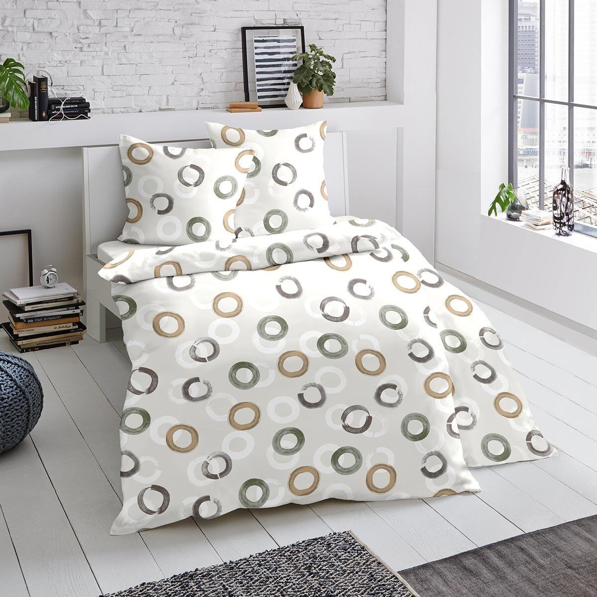 Thumbnail - Traumschlaf, Bettwäsche, Kreise (Bettwäsche Set, 200 x 200 cm, 80 x 80 cm)
