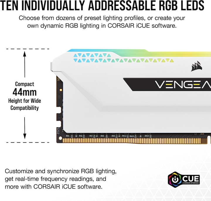 Actual product image Corsair Vengeance RGB Pro SL (2 x 16GB, 3200 MHz, DDR4-RAM, DIMM)