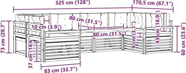 Produktbild vidaXL Outdoor-Sofa
