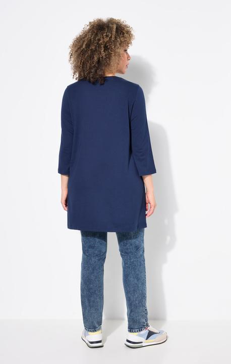 Produktbild Ulla Popken Longshirt, Blüten, A-Linie, V-Ausschnitt, 3/4-Arm (50, 52)