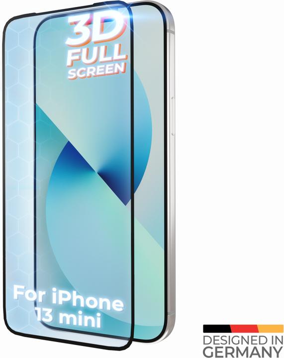 Actual product image prio 10x 3D Tempered Glass Screen Protector for iPhone 13 mini black (10 pcs., Apple iPhone 13 mini)