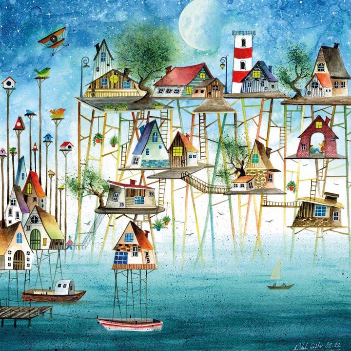 Actual product image Magnolia Puzzle 1023 pieces Pier City (1023 pieces)