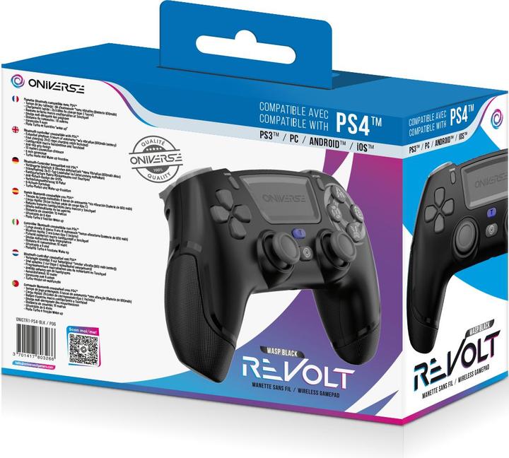 Image du produit Oniverse PS4 Wireless Revolt Bluetooth Controller Wasp - Noir (Android, iOS, PC, PS3, PS4)