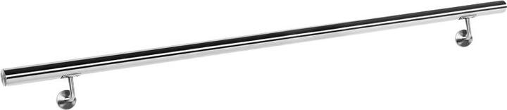 Actual product image Wiltec Handrail set wall bracket handrail 130cm bracket stair grab rail stainless steel V2A (Stainless steel)