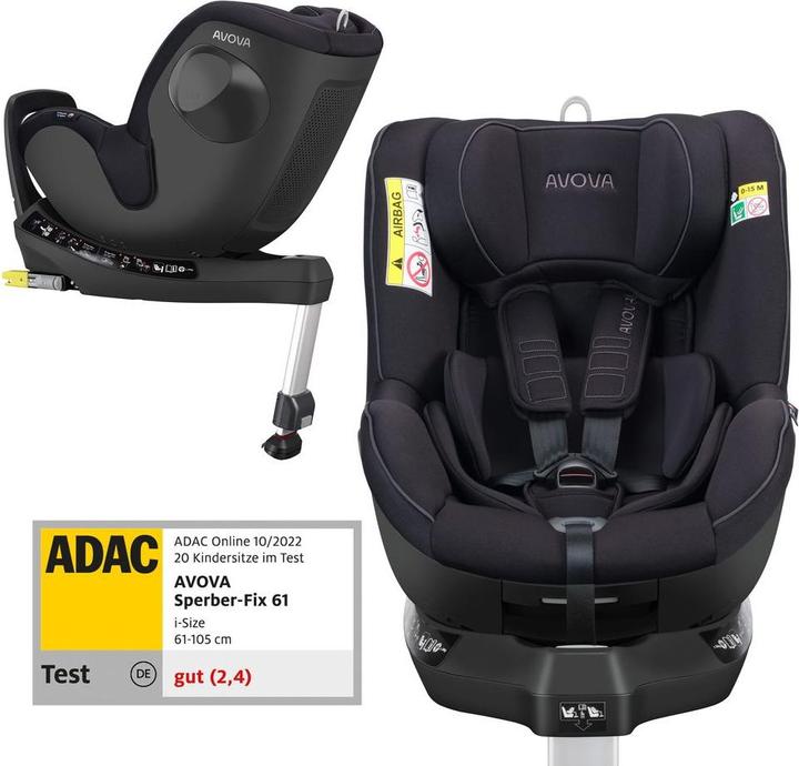 Actual product image Avova Sperber-Fix 61 Reboard child seat from 61 cm - 105 cm (from approx. 3 months to approx. 4 years) (Reboarder, ECE R129/i-Size Standard)