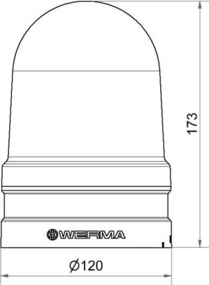 Actual product image Werma Signal technology Signal lamp Maxi TwinLIGHT 12/24VAC/DC YE Yellow 24 V/DC