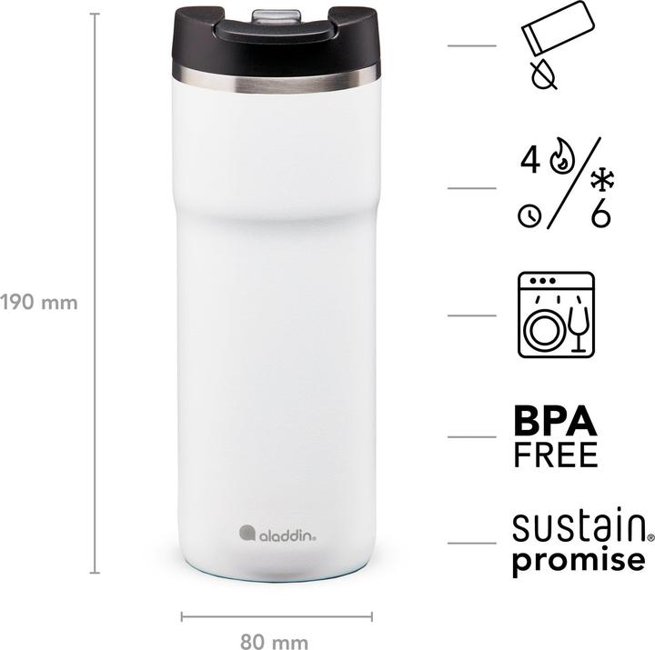 Produktbild Aladdin Java Thermavac Leak-Lock Stain. St. Mug 0.47L Snowf. White (0.47 l)