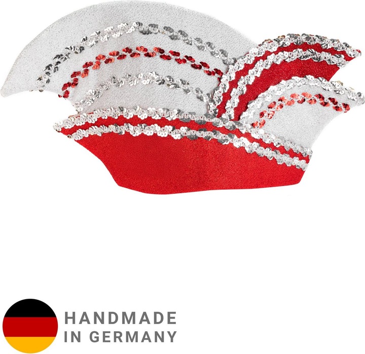 Actual product image Metamorph Komiteekappe rot-weiss mit Borte